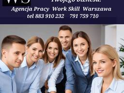 Agencja pracy Work Skill szuka partnerów do nawiązania współpracy w okolicach Warszawy.