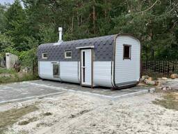 Beczka, łaźnia, sauna, łaźnia ogrodowa.
