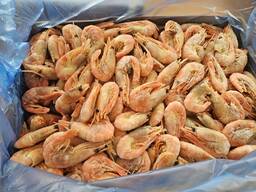 Frozen plawns cooked