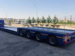 Naczepa niskopodwoziowa 4-osiowa teleskopowa z przednim najazdem – Lowbed