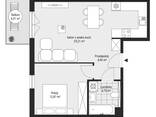 Новая 2-х комнатная квартира в спокойном районе Кракова | 48 м2 | Podgórze - zdjęcie 1