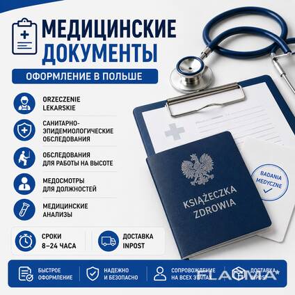 Санкнижка | Orzeczenie Lekarskie | Анализы