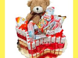 Słodki Prezent na Mikołajki Święta pod choinkę zestaw słodyczy Kinder gwiazdka tort