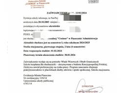 Справка студента в Польше