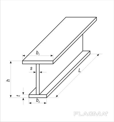 Двутавр с разными полками