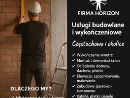 Usługi budowlane i wykończeniowe - szybko, solidnie! Firma Horizon