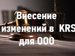 Внесение изменений в KRS для ООО