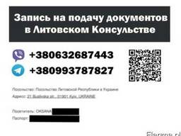 Запись в Литовское консульство! Литовская виза Регистрация