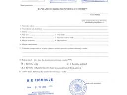 Zaświadczenie o niekarałności(KRK) Справка о несудимости