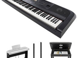 Zestaw przenośnego fortepianu cyfrowego Yamaha DGX-670 ze stojakiem, pedałami i ławką (cza