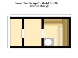 Zewnętrzna Sauna „Północna” — Model B 3/2K (ocieplana) 1.86 × 3.00 m Cena promocyjna –30%