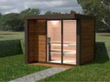 Außensauna „Typ Elegance” — Modell E 1/1K (isoliert) 2.45 × 2.30 m Aktionspreis –20% - zdjęcie 1
